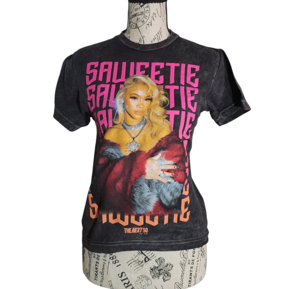 Legends Apparel Saweetie 50th Anniversary Rap Tee, Size X-Small